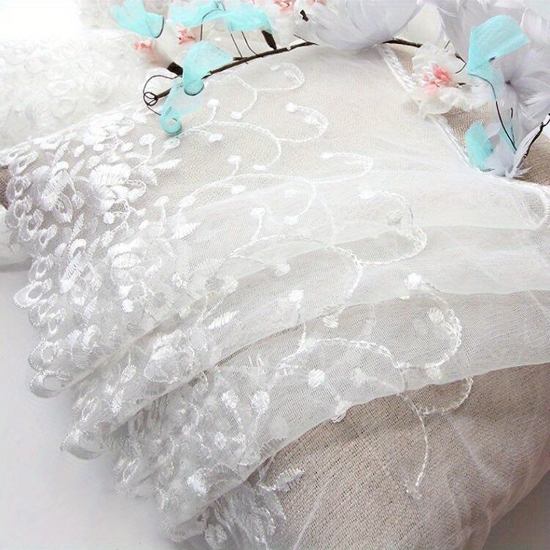 Image of Of Lace Mesh Embroidered Skirt Hem Clothing Edge Bed Edge Handmade Accessories Curtain Lace, 25cm Width Sewing Accessories Clothing Accessories