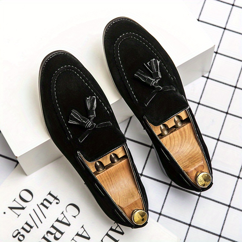 Tassel Slip Loafers Men's Vintage Classic Assorted Colors - Temu