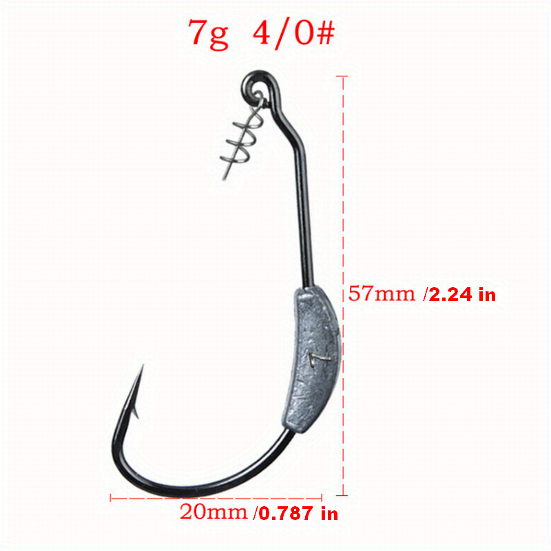10pcs/lot Weighted Swimbait Hooks Weedless Jig Head Fishing Hooks with  Twistlock Soft Plastic Worm Hook for Freshwater Saltwater