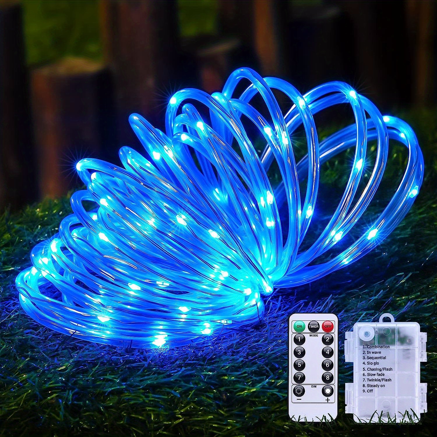 Rope Lights Outdoor Waterproof 100 Led Battery Rope Fairy - Temu