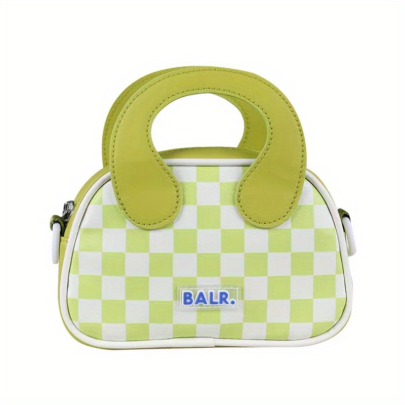 Girls Plaid Handbag Casual Shoulder Bag