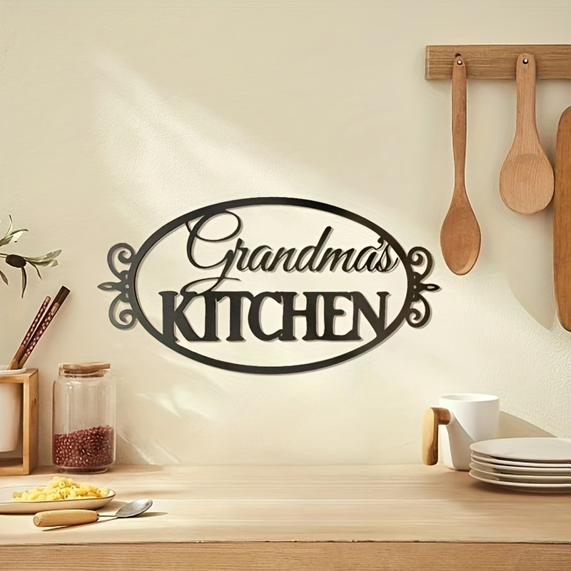Grandmas Kitchen Sign, Grannys Kitchen Rules Quote Print, Black and White  Kitchen Chalkboard Wall Art, Kitchen Decor Granny Gift, 