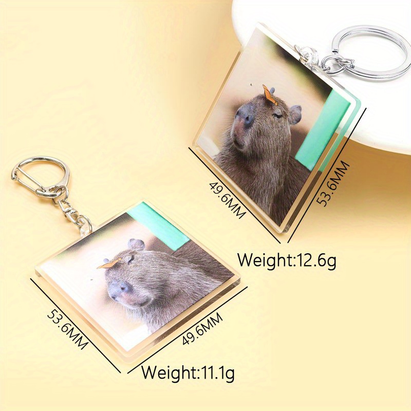 1pc Capybara Funny Keychain Keys Holder Accessories, Jewelry, Jewels Keyring Gift for Men,Temu