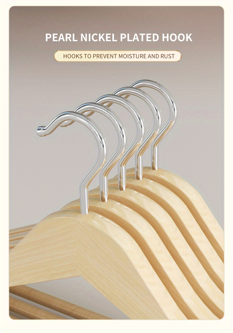 Non-slip Wooden Clothes Hangers Withe Grooves, Solid Wood Drying Rack For  Wardrobes, Bedrooms, Clothing Stores, Anti-deformation Traceless Standard  Hangers, Household Space Saving Storage Organizer For Bedroom, Bathroom,  Closet, Wardrobe, Home - Temu