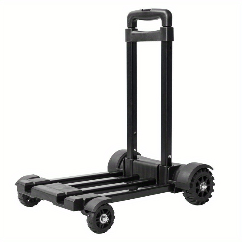 Carrito plegable de 4 ruedas para carretilla de mano, carrito de equipaje  compacto de 100 libras / 99.2 lbs para viajes, mudanzas y uso en la  oficina