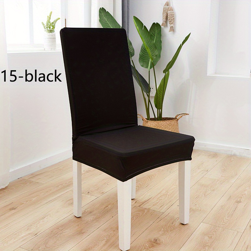 Fundas para silla de comedor elásticas Negro - Protectores para Muebles