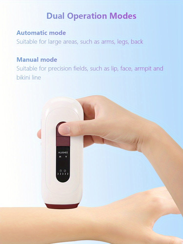 ipl photon hair removal device portable and unlimited light emission for men and women painless hair removal for limbs face armpits and bikini with 5 levels and size of 6 45in 1 49in 16 4 3 8cm details 3
