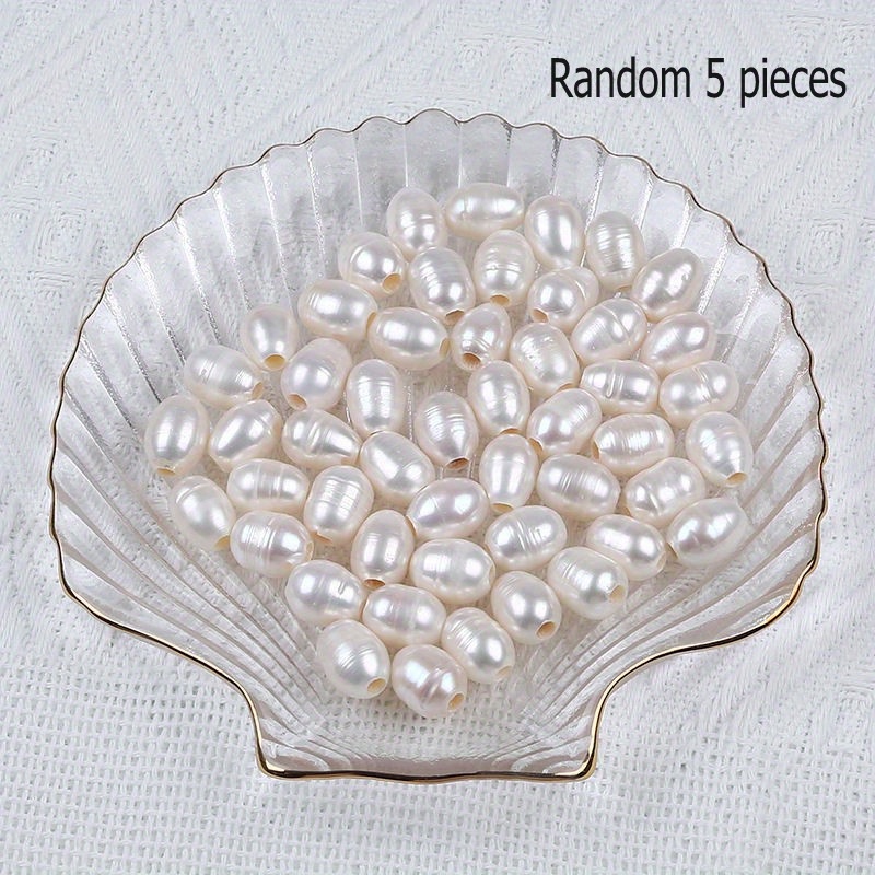 5pcs Natural Freshwater Pearl Large Hole Beads