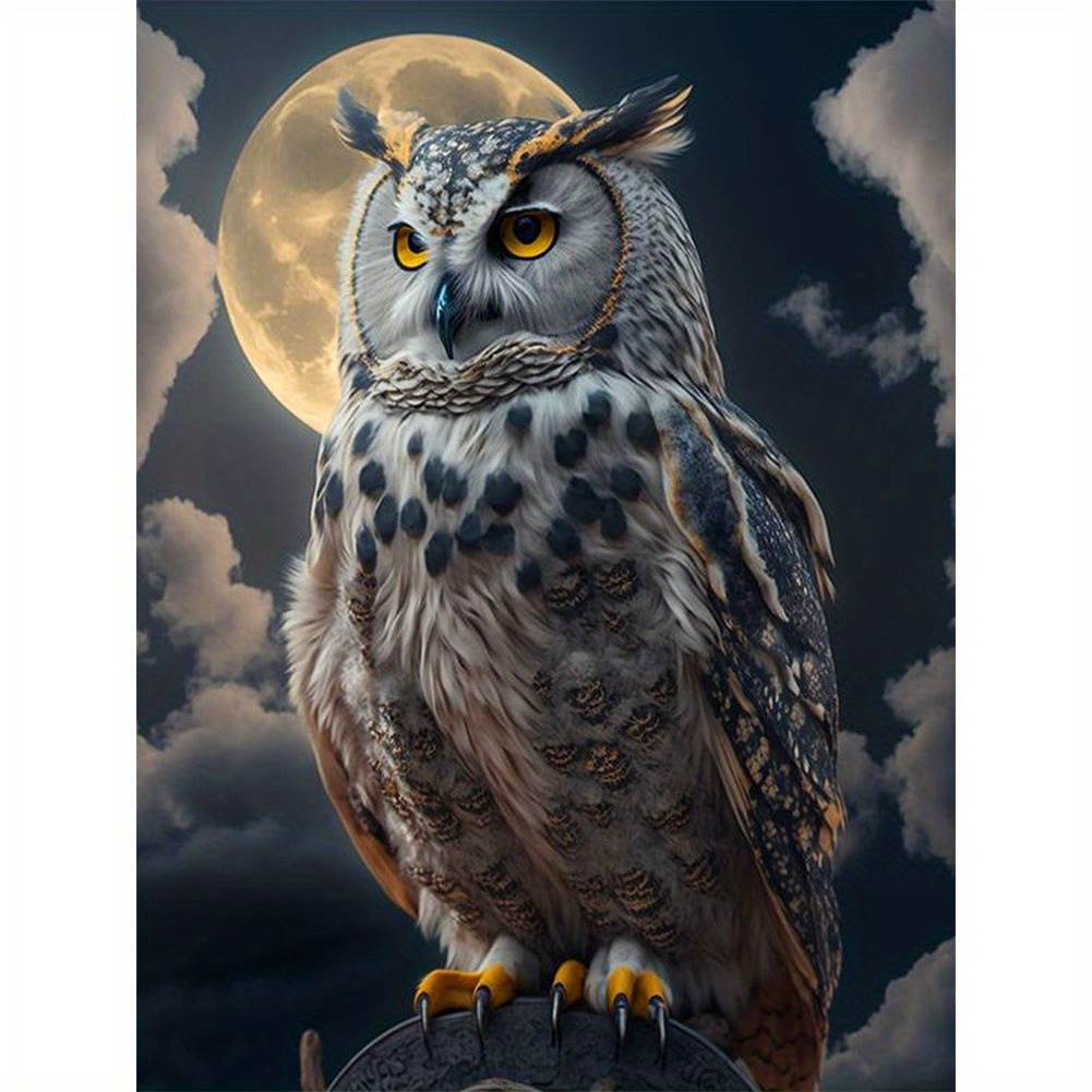 5D DIY Diamond Painting For Adults And Beginners Frameless Owl Diamond  Painting For Living Room Bedroom Decoration 11.81in*15.75in