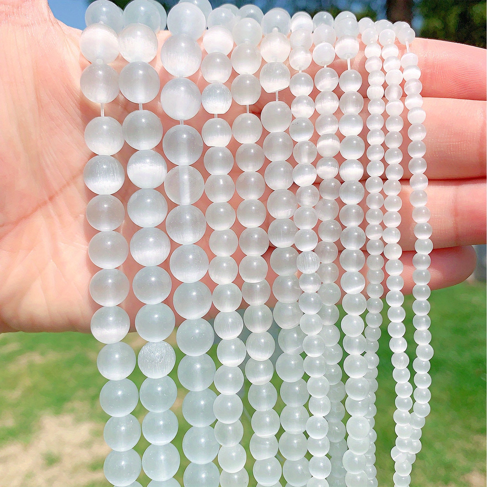 Natural Stone Beads Opal Gemstone Round Loose Gemstone Beads - Temu