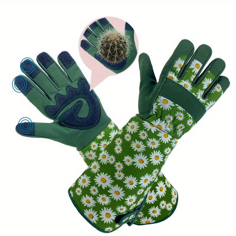 Guantes de jardinería para mujer, guantes de jardín con pantalla táctil,  guantes de trabajo ligeros, regalos de jardinería para mujer, talla L