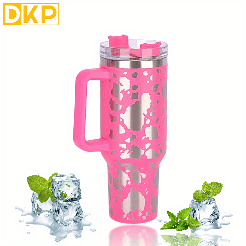 Keepred Plaid Tumbler With Handle And Straw Lid Portable - Temu