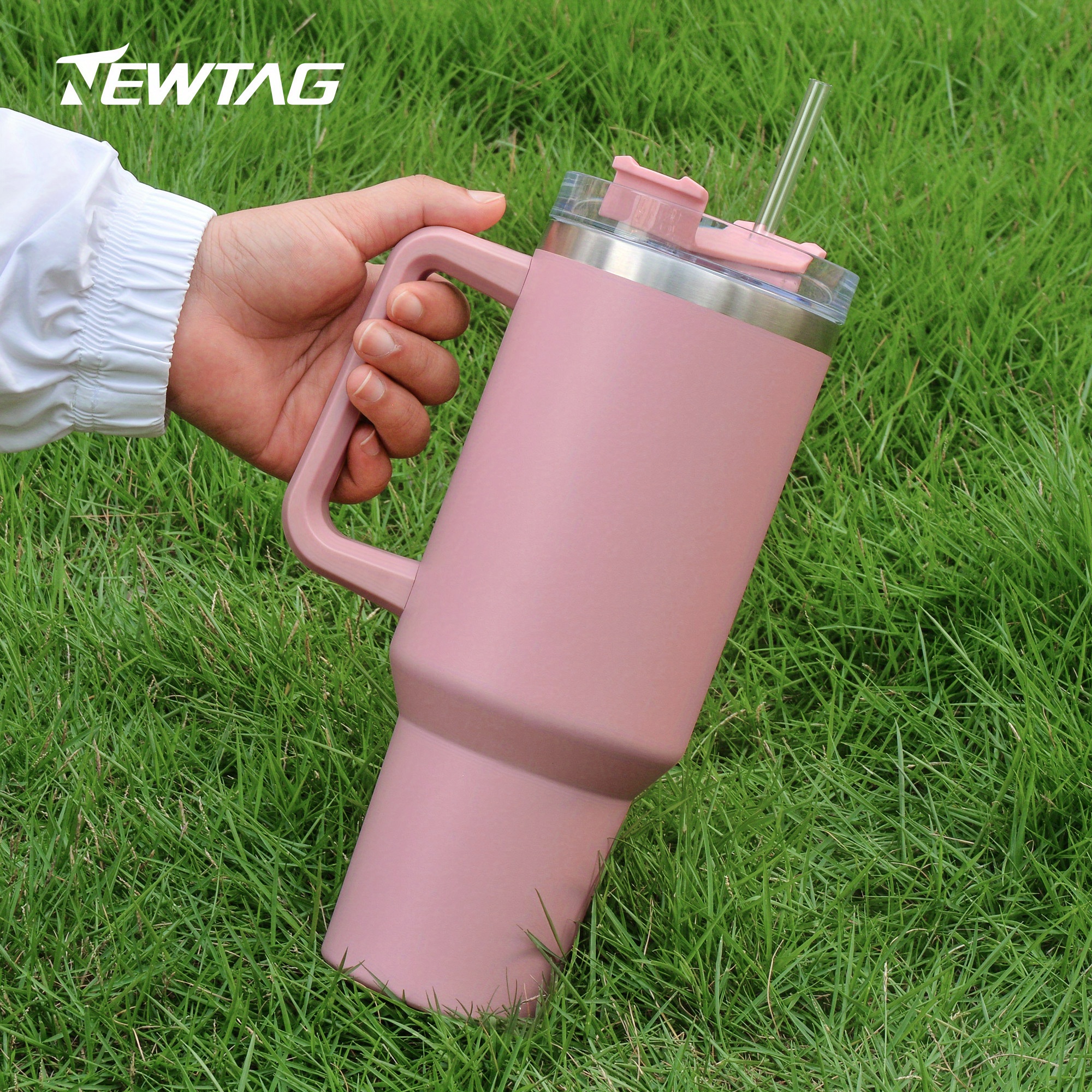 New Tag Large Capacity Water Bottle Simple Modern Insulated Tumbler With  Straw Lid, Multi-color Kawaii Stainless Steel Insulated Cup For Outdoor  Camping Travel - Temu Germany