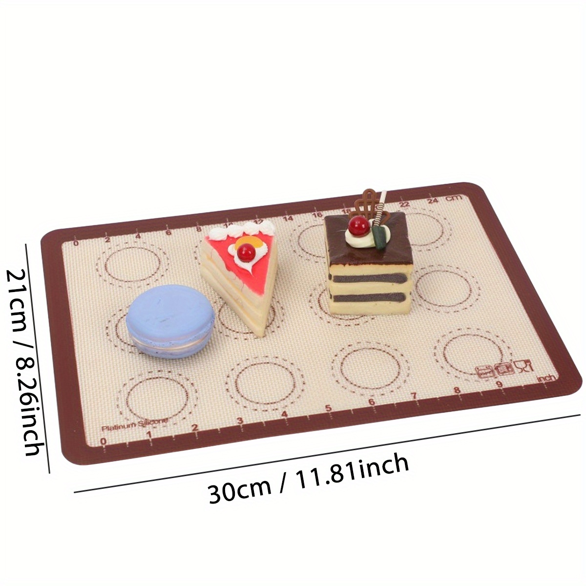 1PC Silicone Baking Mat with Scale, Reusable Nonstick Heat-resistant  Bakeware Mats for Oven, Kitchen Tools for Macron Cookie Pizza Cake Bread  Pastry, 16.53'' x 11.61