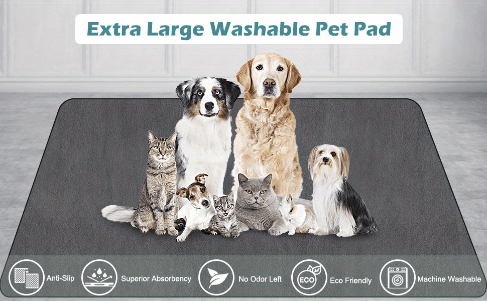 1Pc Washable Pee Pads for Dogs, Superior Absorbent Reusable Puppy