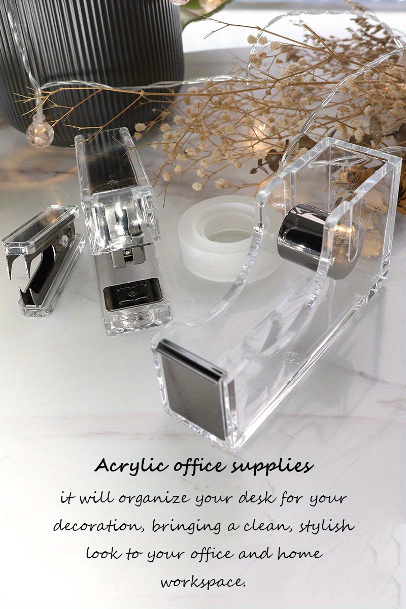 Desk Accessories Set For Office: Stapler Tape Dispenser - Temu
