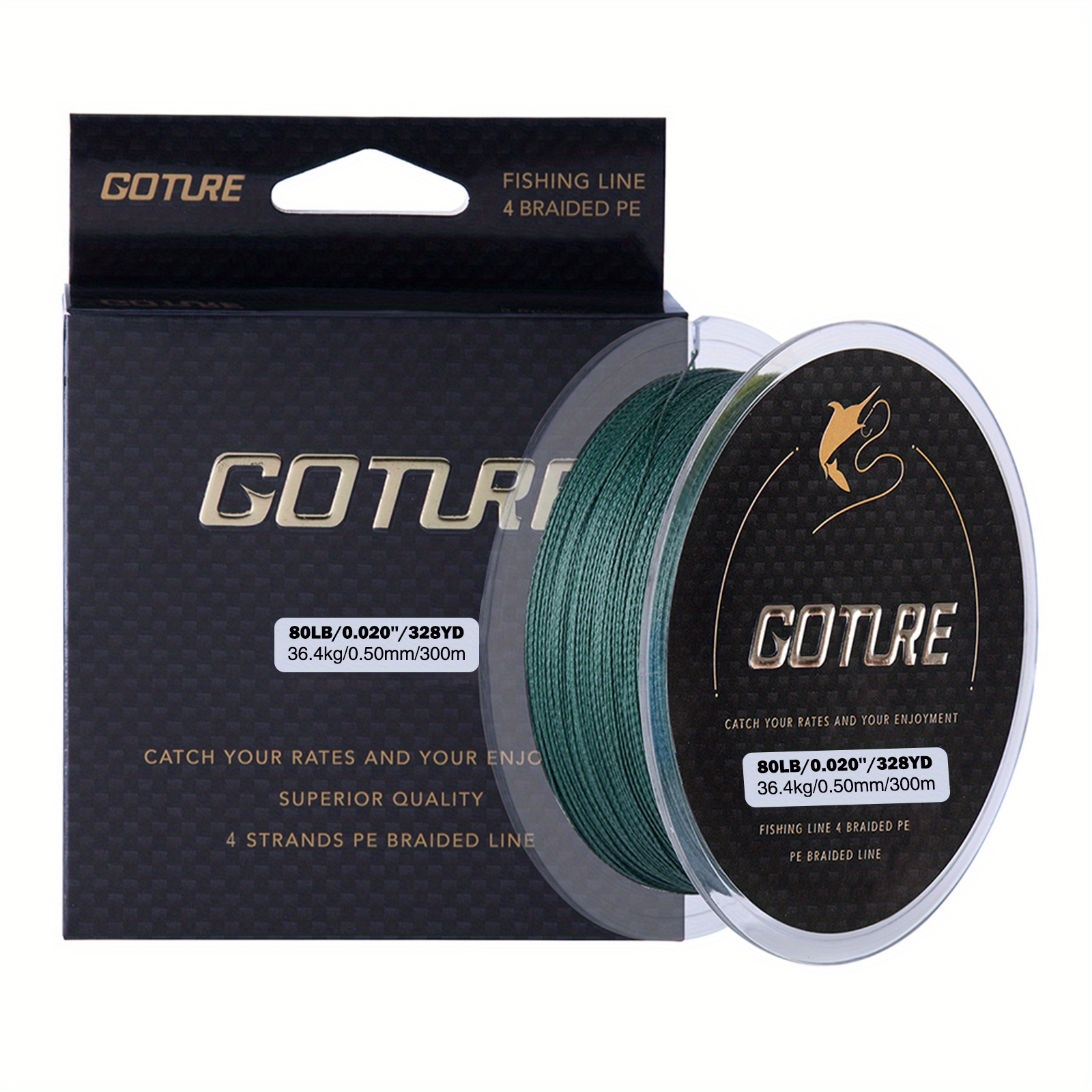 1pc Smooth Casting 4-Strand Braided Fishing Line - 500m/1640ft,  Anti-Abrasion, Multifilament, 10/20/30/40/80lb Strength