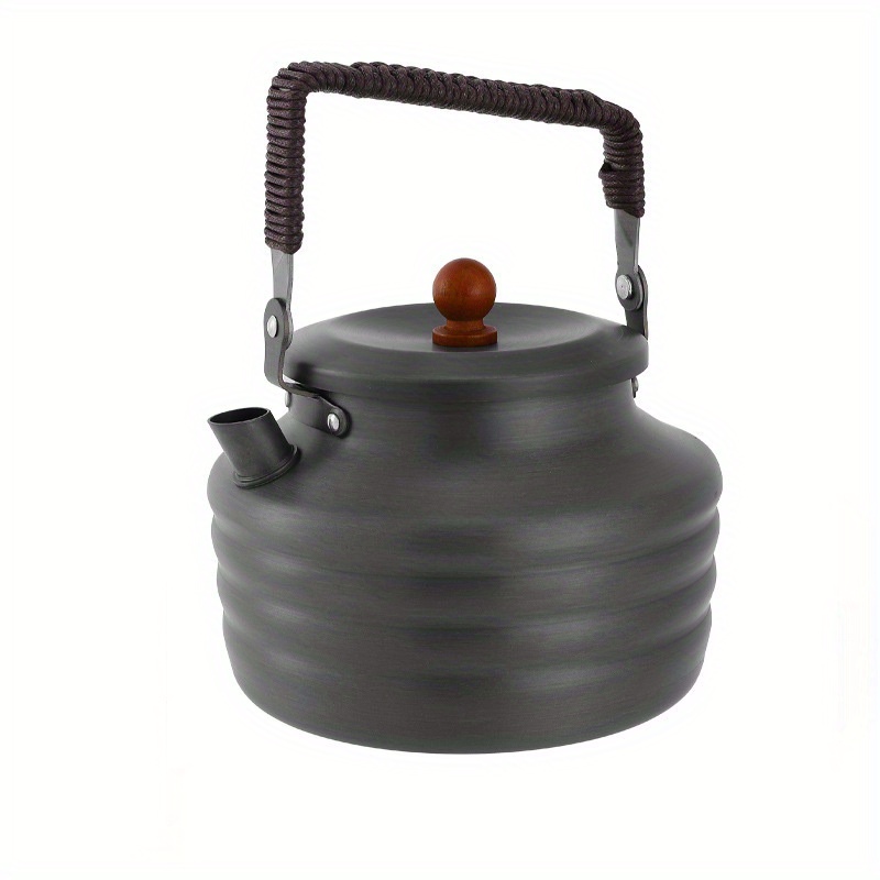 Large Capacity Hard Aluminum Oxide Coffee Pot For Outdoor Camping,  Mountaineering Fishing Portable Teapot, Picnic Handle Anti-scalding  Non-slip Boiling Kettle - Temu