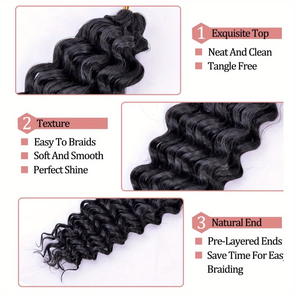 Ocean Wave Crochet Hair Wave Deep Twist Braiding Hair Deep Ripple