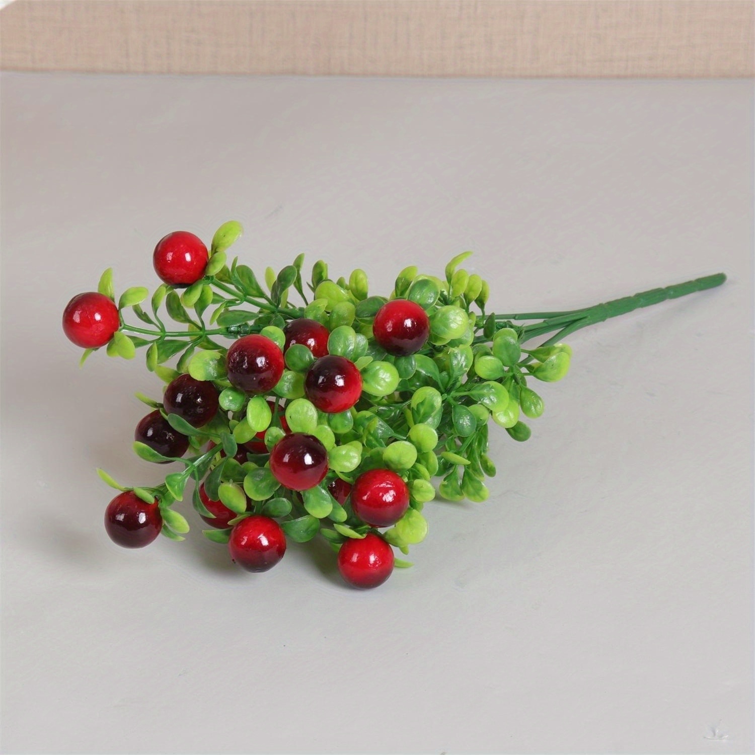 Holly Artificial Flowers Eucalyptus Red Fruit Rich - Temu