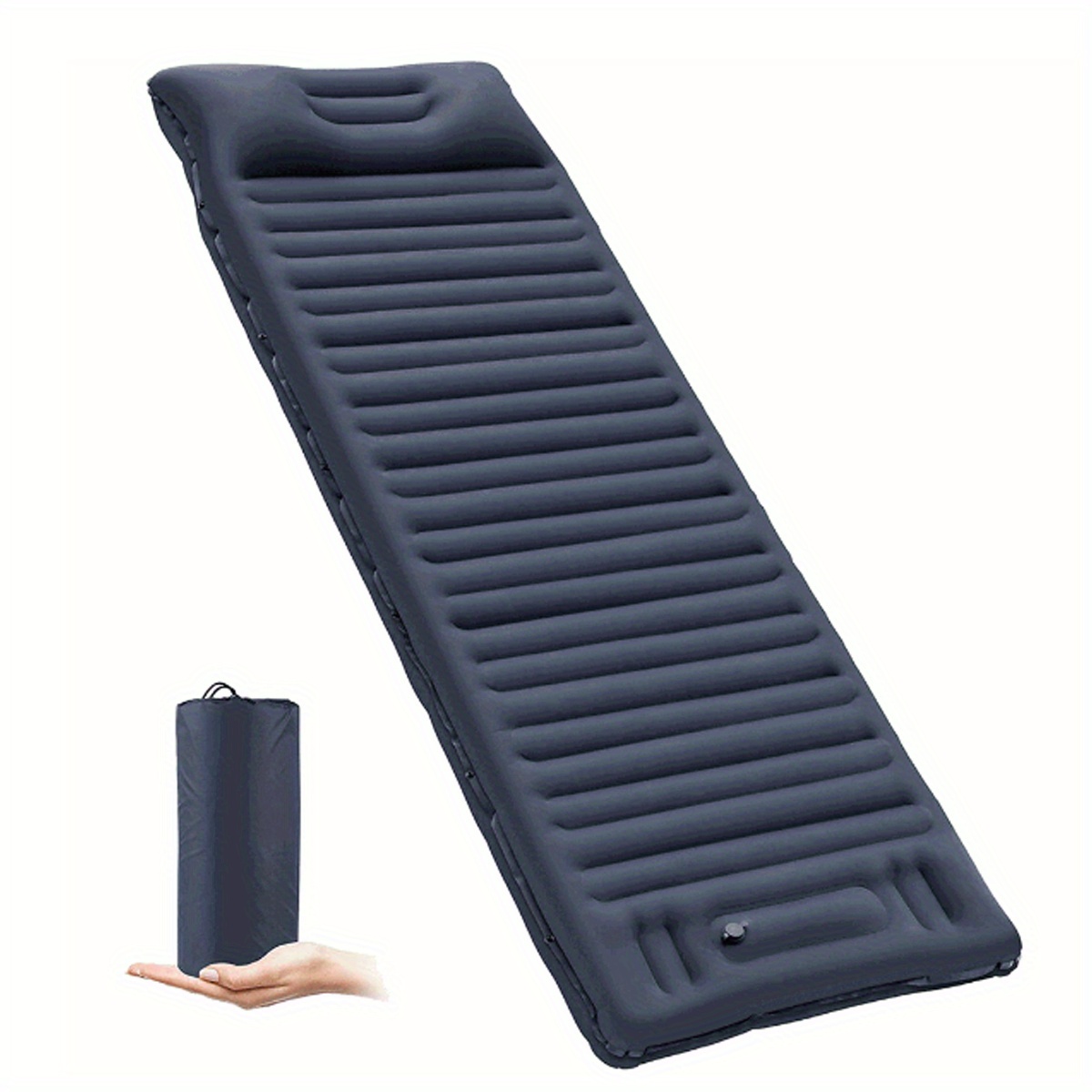 Colchón Inflable de Camping Impermeable y Cómodo Colchoneta Ultraligero  para Senderismo 197 x 63 x 7,5 cm Azul - Costway