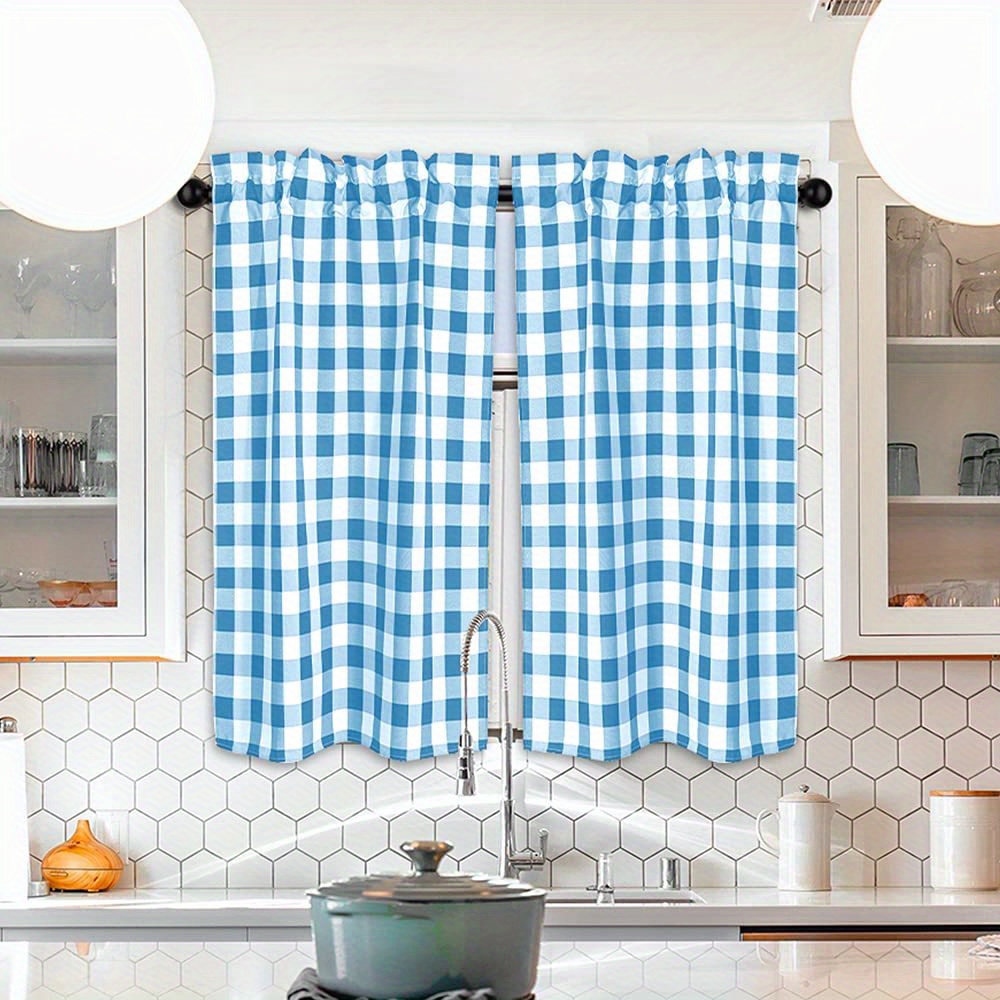 Woven Trends Farmhouse Curtains Kitchen Decor, Buffalo