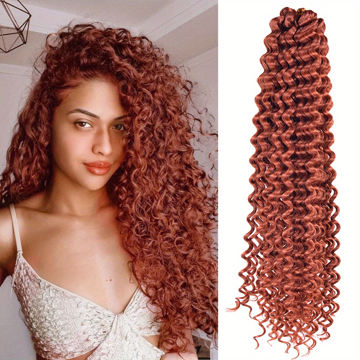 Deep Wave Crochet Hair Extensions Ocean Wave Braiding Hair - Temu