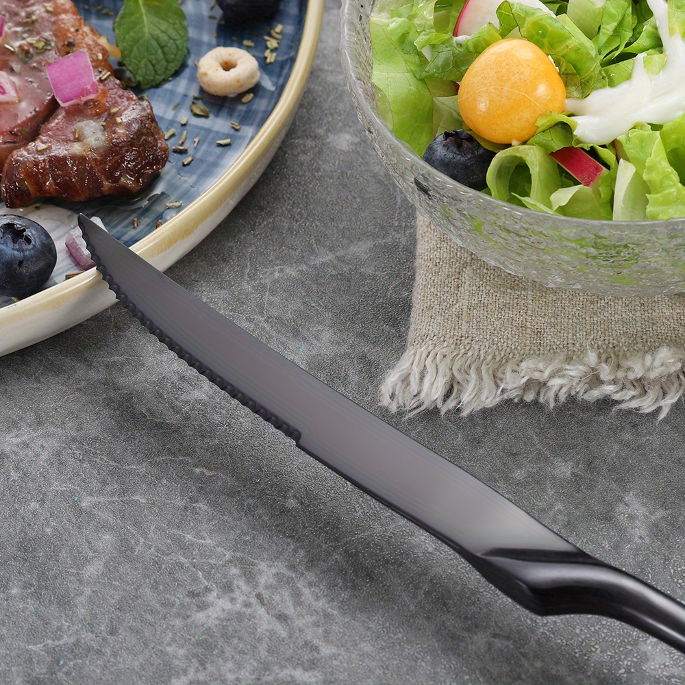 Stainless Steel Serrated Knives Sharp And Durable Steak - Temu