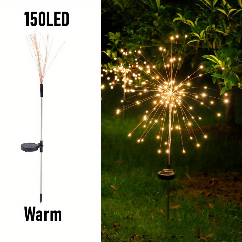 60/90/120/150led Solar Firework Light Outdoor Ip65 - Temu Australia