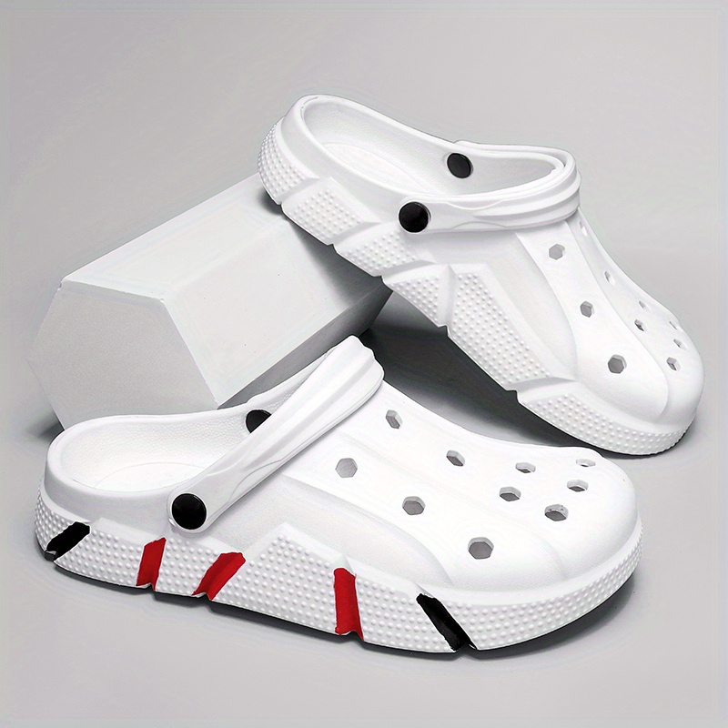 Men's Comfortable Platform Clogs Hollow Out Non Slip Garden Shoes