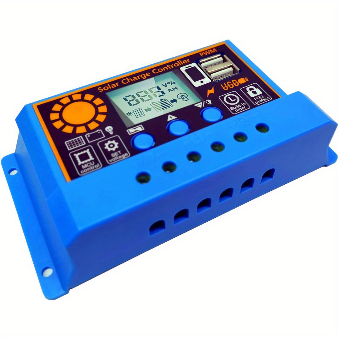 Controlador Regulador De Carga Solar Pwm 12v/24v 30 Amps