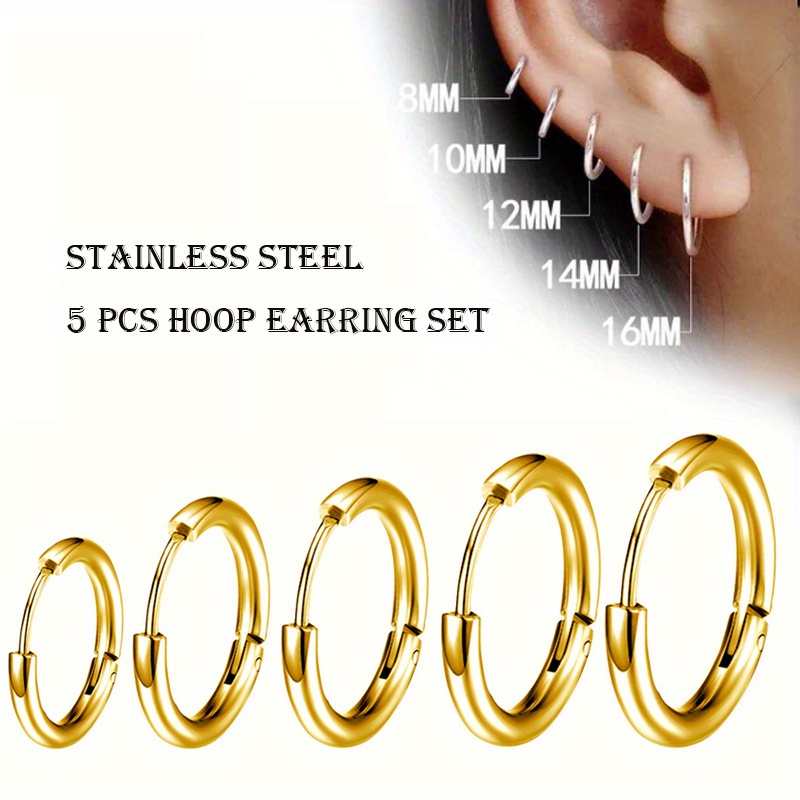 Wave Wire Stainless Hook Earrings 20 Gauge / Stainless Steel / Pair
