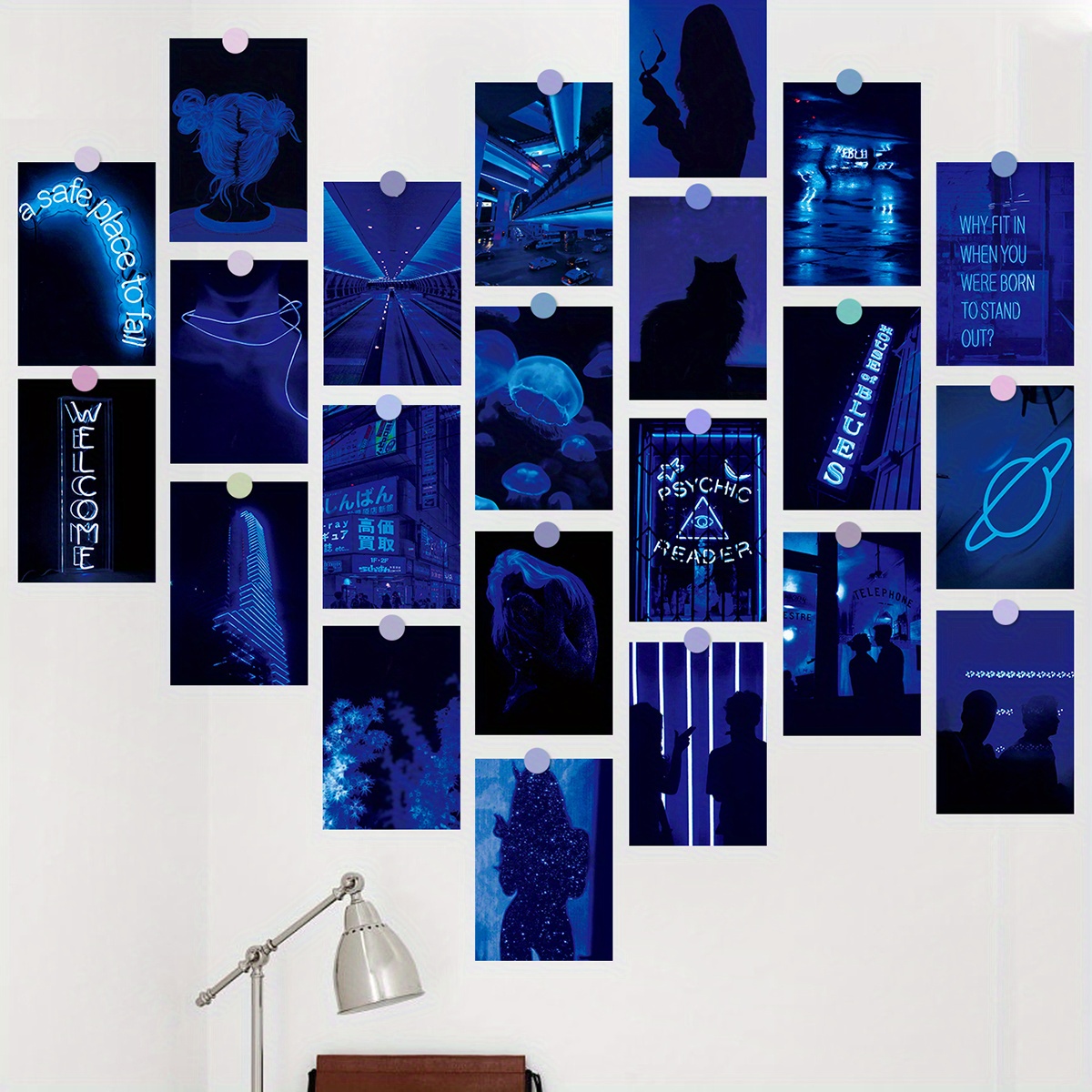 neon wall collage kit aesthetic pictures blue aesthetic poster 50 pcs poster pack indie room decor bedroom aesthetic trendy small poster bedroom decor for teen girls eid al   mubarak details 2