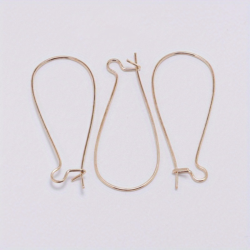100pcs/lot 18mm Gold-plate Stainless Steel Earring Hooks French Ear Wires  Findings for Jewelry Making