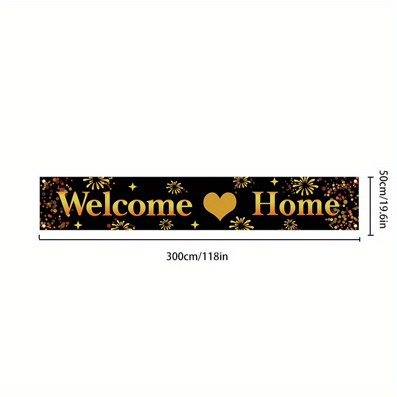 Black Gold Welcome Home Banner Perfect Military Homecoming - Temu Canada