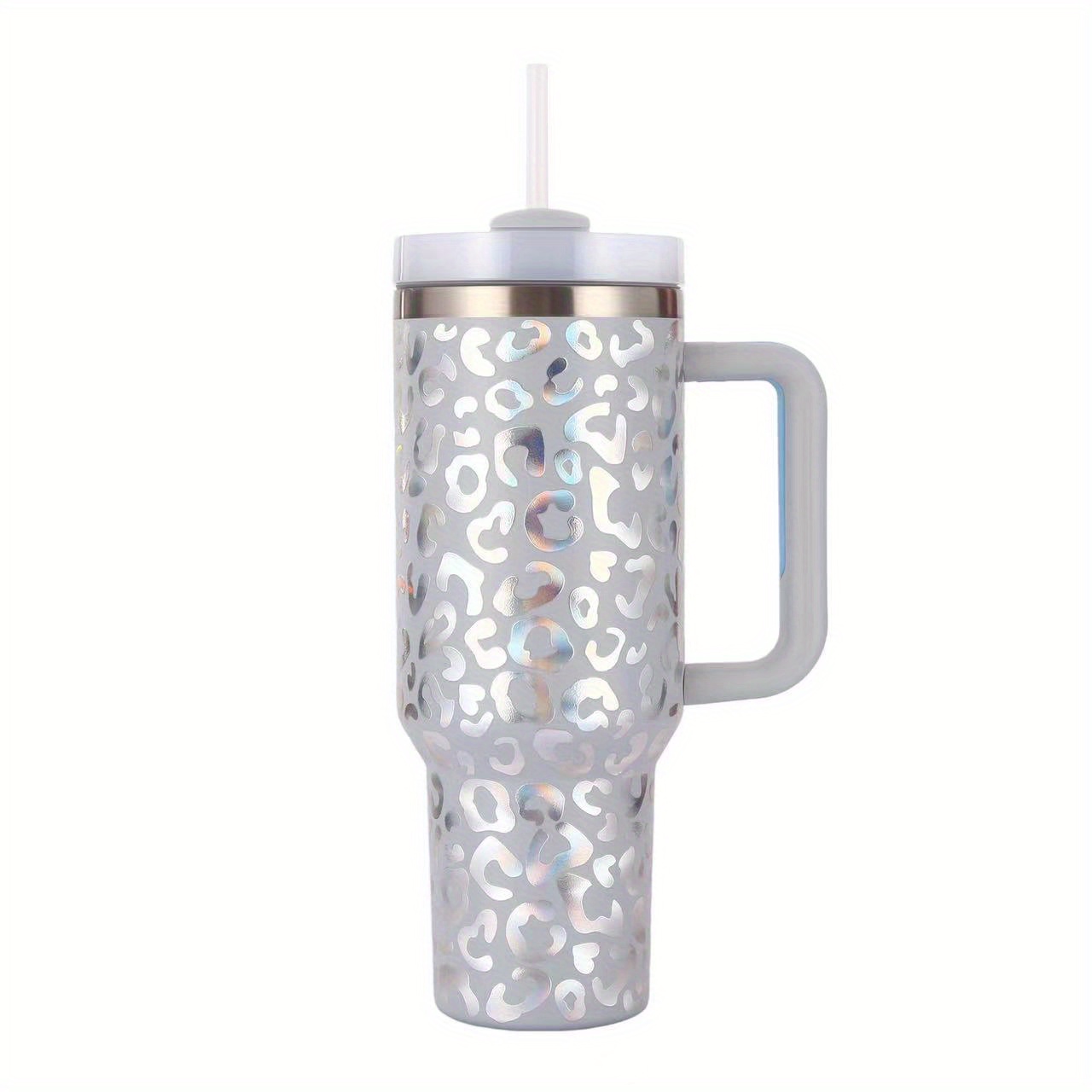 Coffee and Leopard Print Beer Can Glass with Lid and Straw – Old Soul Bliss