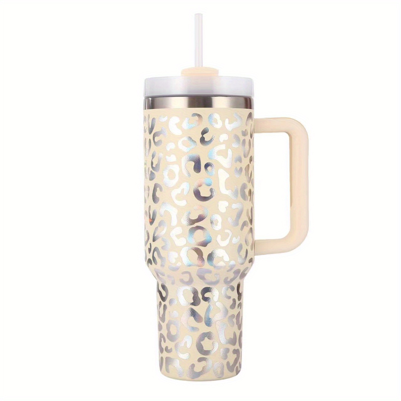 40oz Leopard Stainless Steel Tumblers With Handle Bling Water Bottle  Portable Outdoor Sports Cup Beer Mug Insulation Travel Vacuum Flask Bottles  Z11 From Hc_network005, $8.56