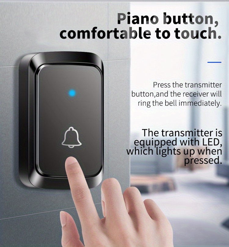 Wireless Door Bell Battery Operated Doorbell Chime Operating Temu