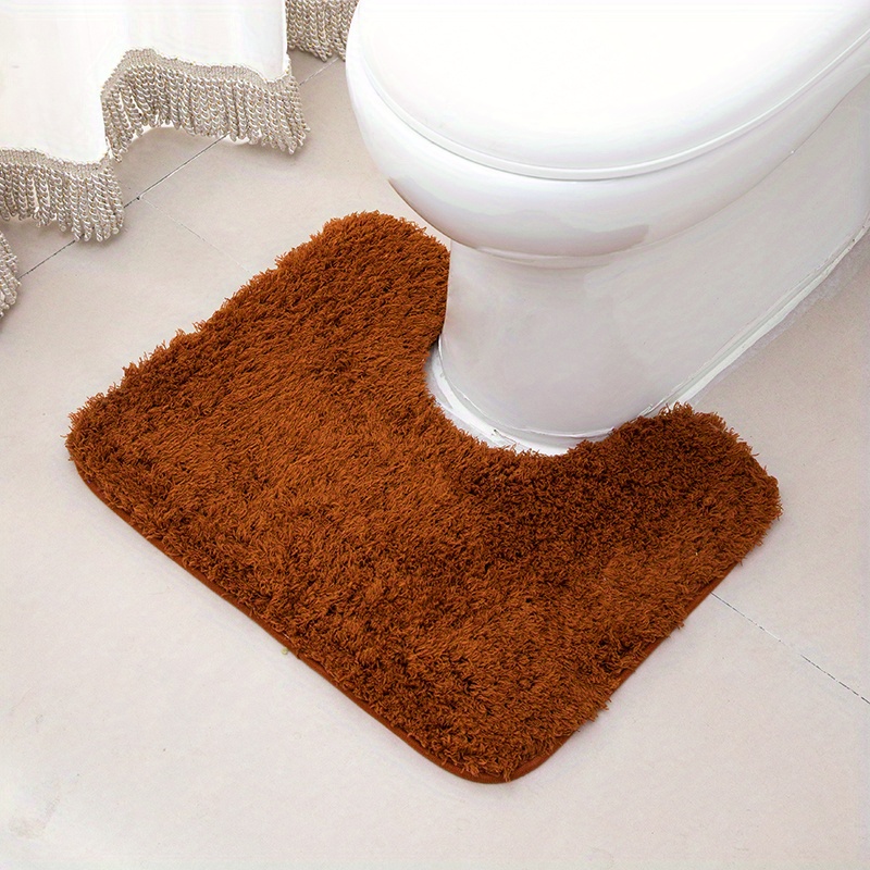 1pc Solid Color Memory Foam Bath Rug, Soft Non-slip Absorbent Bath Mat, Machine  Washable Shower Carpet For Home Bathroom, Bathroom Accessories, Coffee  Brown