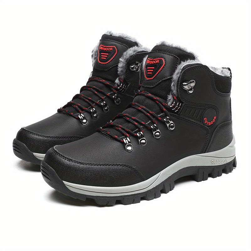 Image of Unisex High Plus Velvet Hiking Shoes Women Outdoor Casual Sneakers Men Trekking Camping Sports Snow Boots