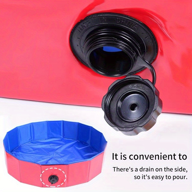 Piscina Cani Vasca Da Bagno Pieghevole Animali Domestici Piscine Cani Cani  Gatti Bambini Vasca Da Bagno Pieghevole Esterni Portatile WY1355 Da 5,72 €