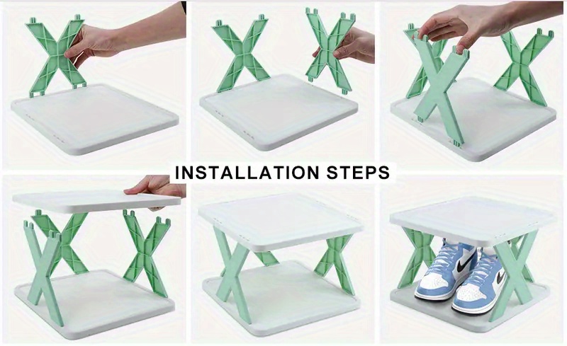 1pc stackable shoe shelf for small spaces easy to assemble and organize your footwear details 3
