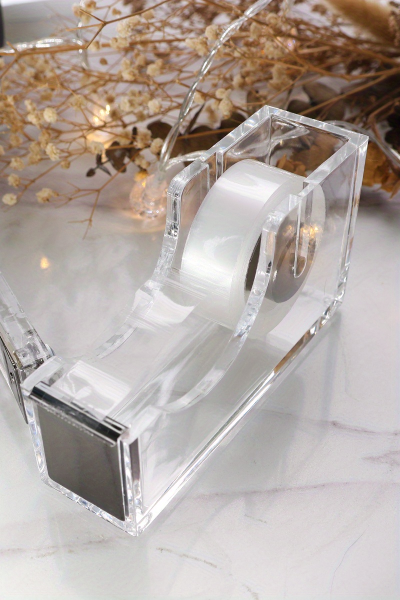 Acrylic Black Tape Dispenser Black Desktop Stapler Acrylic Temu