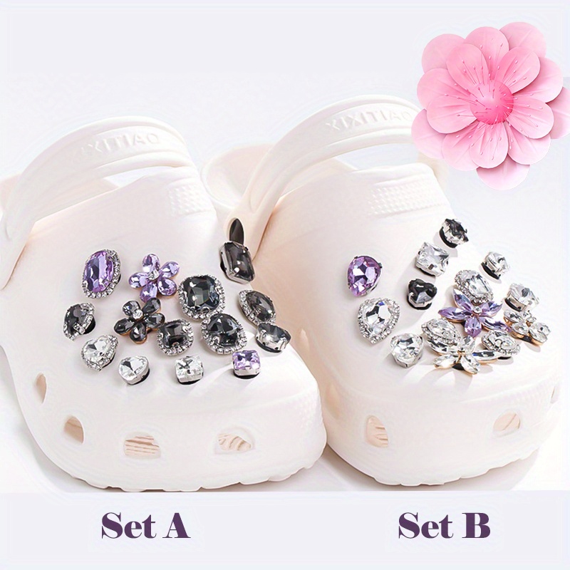 Metal Crocs Charms Designer DIY Pearl Rhinestones Shoes Decoration For  Crocs Jibb Clogs Kids Women Girl Gift