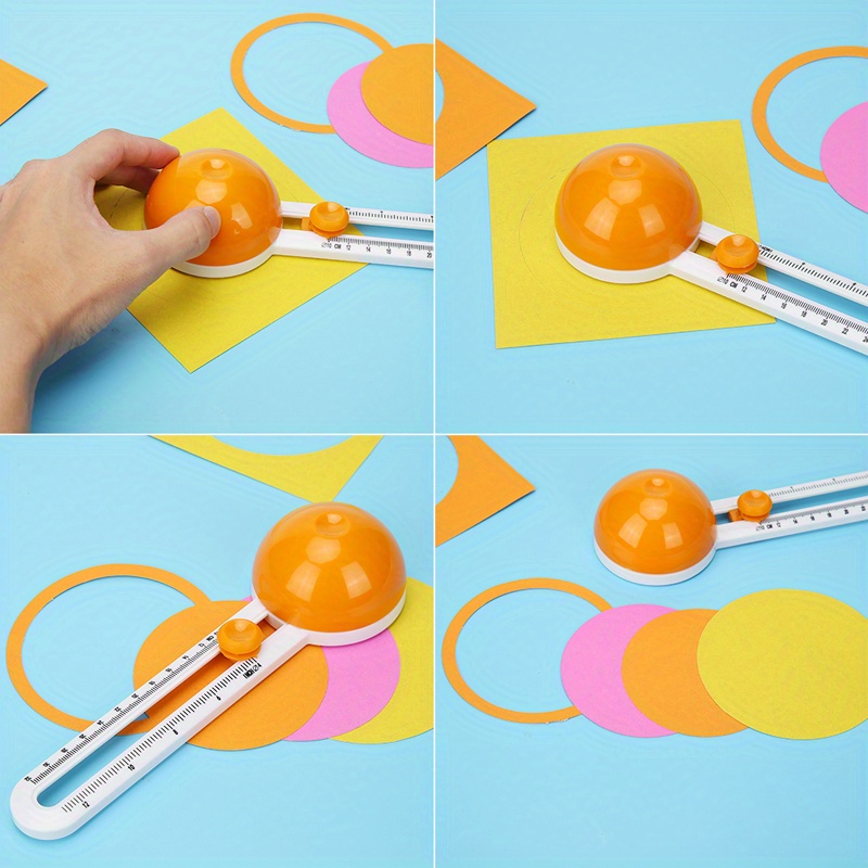 1pc Round Paper Cutter, Circle Cutter, Scrapbook Cutter, 2 Colors Optional  ( Green / Orange )