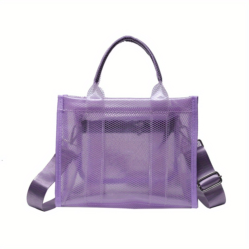Fashion Summer Duffel Tote Bag Women Trendy Overnight Transparent