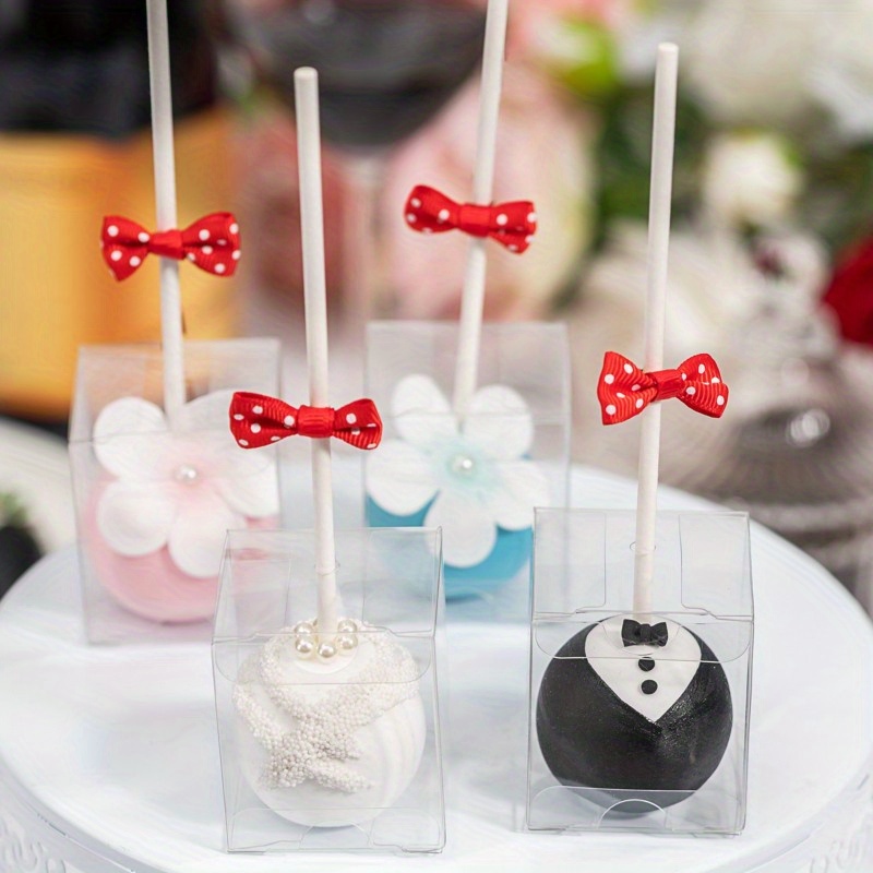 Clear Cake Pop Favor Boxes with Ribbon - Perfect for Weddings and Part –  ThePrettyPartyBoxx