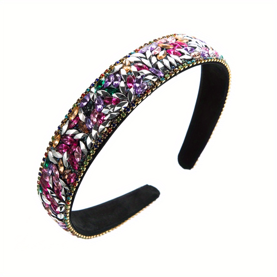 1pc Women's Multicolor Elastic Hair Tie With Simple Metallic Cube