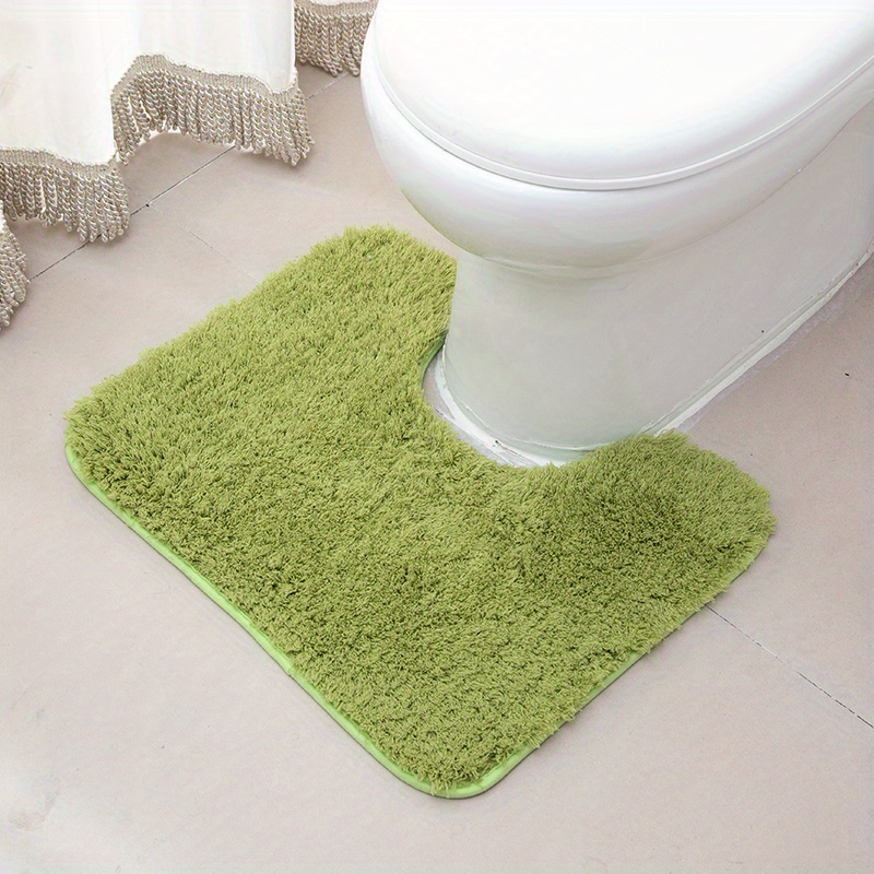 Memory Foam Soft Bath Mats-Non-slip Absorbent Washable Rug Toilet Floor Mat  Home Bath U-shaped Soft And Comfortable Bathroom Rug