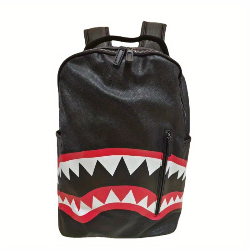 Shark Mouth Backpack For Street Wear Vegan Leather Travel Schoolbag Trendy  Preppy Style Daypack For Teenagers - Bags & Luggage - Temu Canada